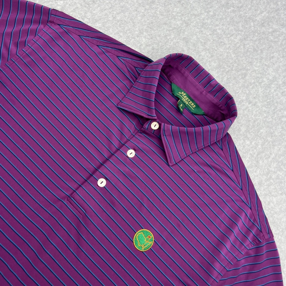 Masters 1934 Berckmans Place Polo Shirt Men Small Purple Stripe Augusta National